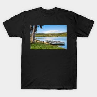 Fishing at Tunstall Reservoir, North Pennines T-Shirt